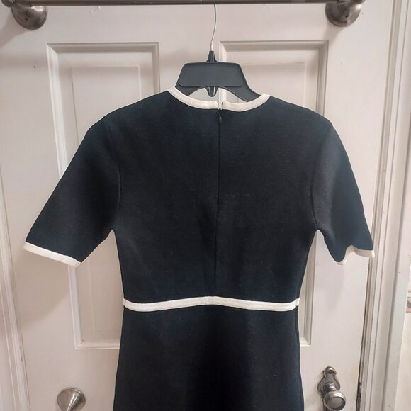 Rebecca Vallance Ella Black Crystal Bow Stretch Short Sleeve Cocktail Dress - Picture 7 of 11